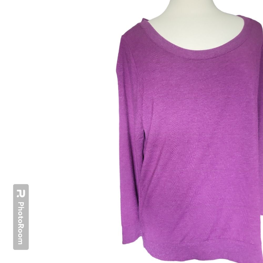 Torrid Purple Open Lace Up Back Pullover Sweater - L